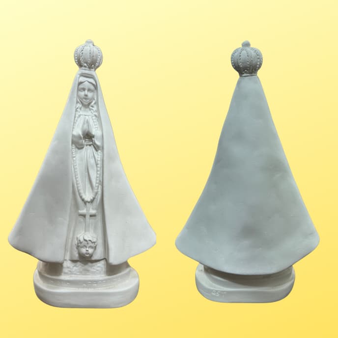 Escultura Grande Nossa Senhora Aparecida de Gesso - 50cm | Estatua da Aparecida