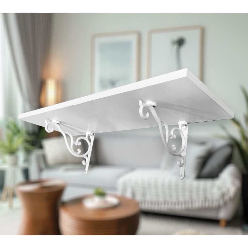 Prateleira MDF Parede 80x12cm Provençal Colonial Montefioralle Decoração Completa Cozinha Sala Quarto Decor Interiores