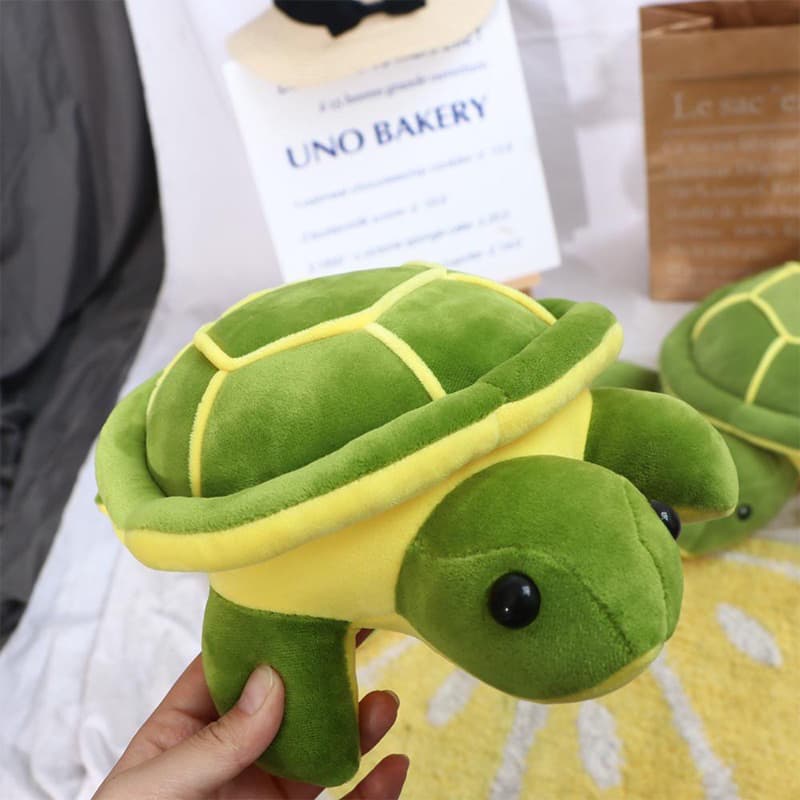 Tartaruga De Pelúcia Brinquedo De Natal Aniversário Boneca Decoração Almofada Macia Apaziguadora Adormecida Mate Marinha