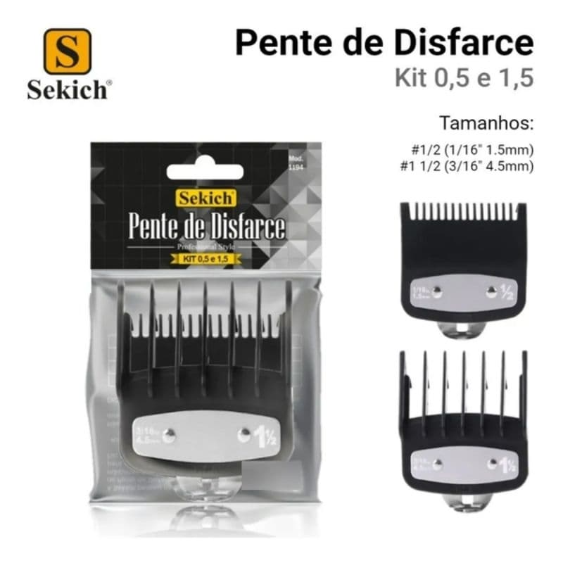 Pente de Disfarce de Metal - Kit 0,5 e 1,5 Sekich