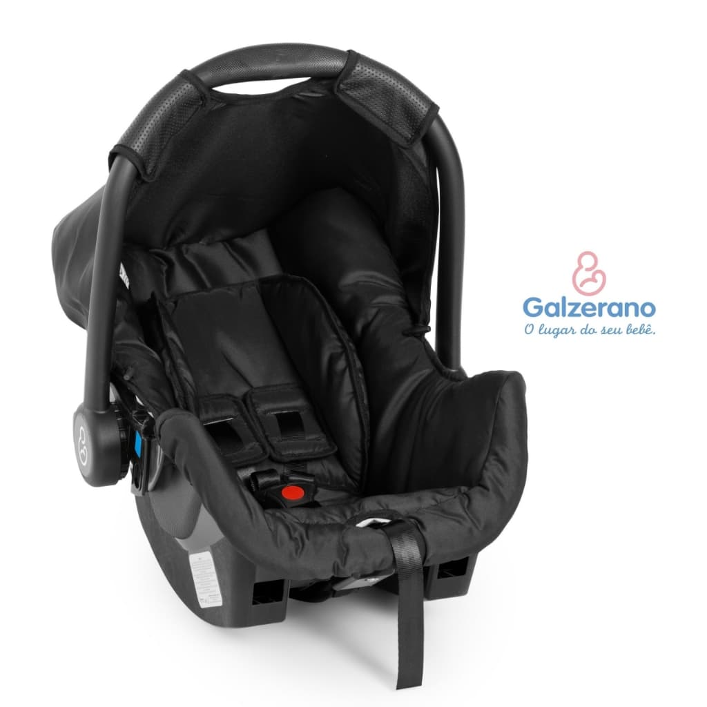 Bebê Conforto Galzerano Para Carro Carrinho Bebê Recem Nascido Grid Black E Rosa