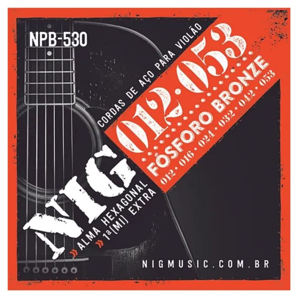 Encordoamento Nig Cordas Violão Aço 012- Npb-530