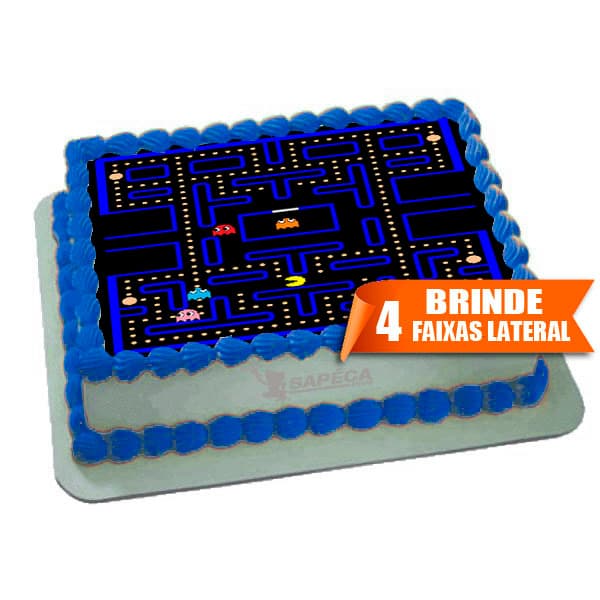 Papel arroz Video Game pac man para Bolo de 4kg