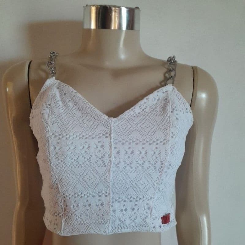 Top Renda Arrastão Aione Modas