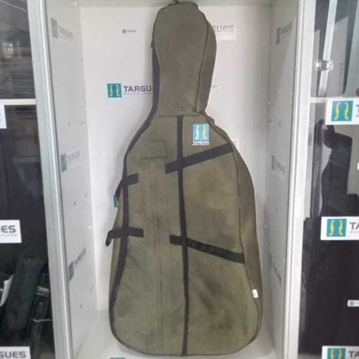 CAPA BAG P/ VIOLONCELO 4/4 EXTRA LUXO ALMOFADADA VERDE MODELO TARGUES 403 LOPES