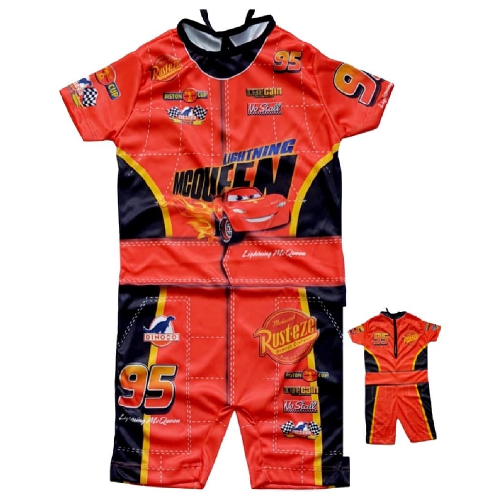 Fantasia Roupa Relâmpago Mcqueen Carros Piloto infantil