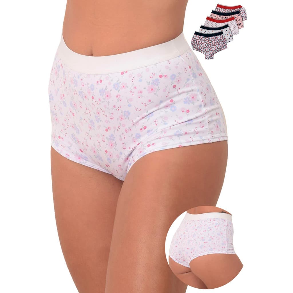 Kit 10 Calcinhas Boxer Feminina Cintura Alta Shortinho Box Microfibra Estampada Short Conforto
