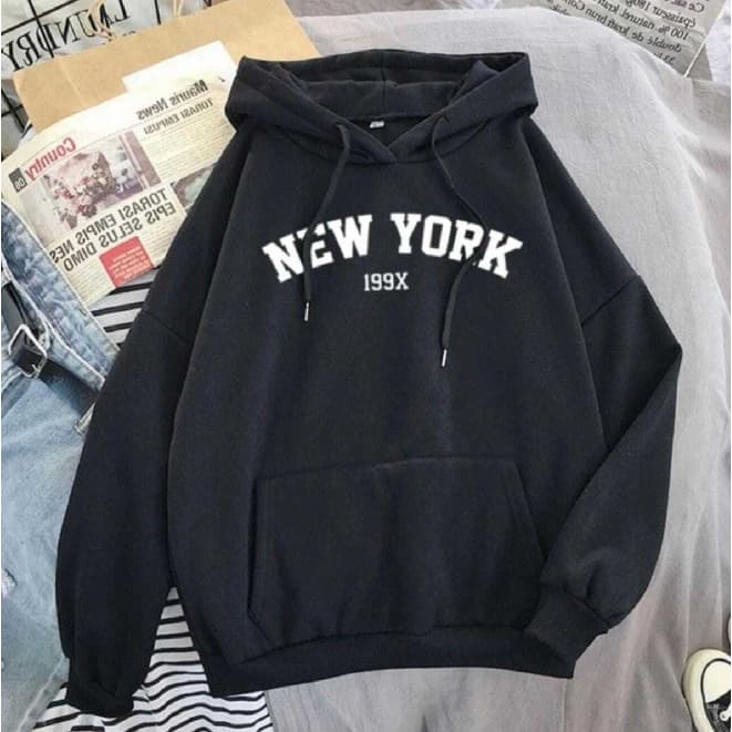 Blusa Moletom Canguru Unissex New York 199x Moda Plus