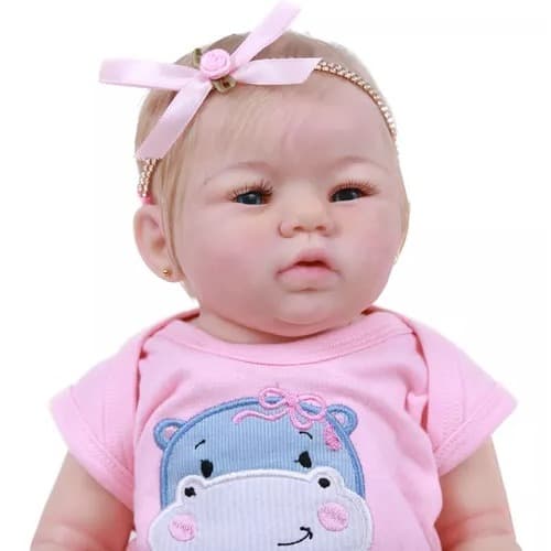 Bebê Reborn Realista Fio a Fio 100% silicone - Liah