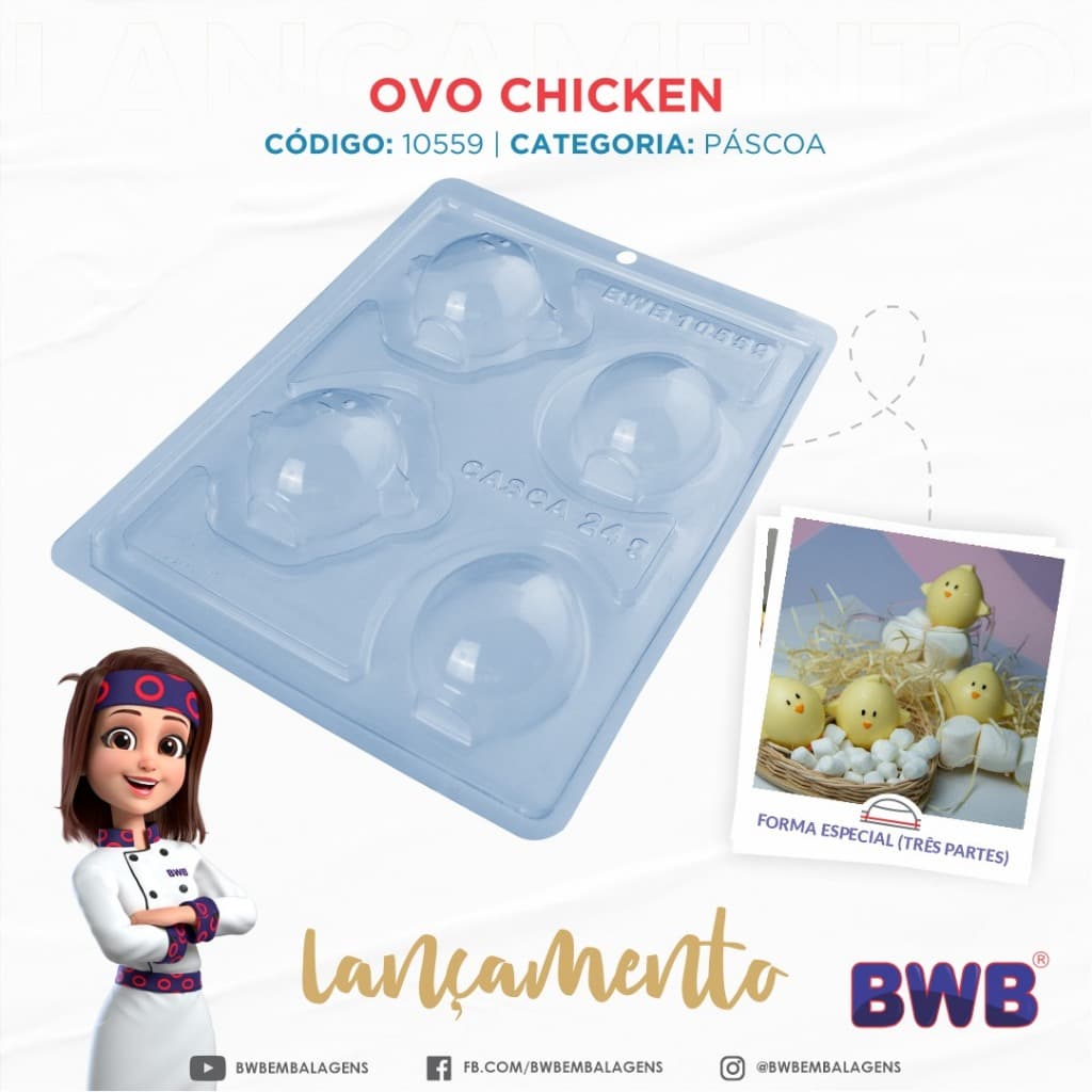 FORMA 03 PARTES OVO CHICKEN CÓD. 10559 BWB