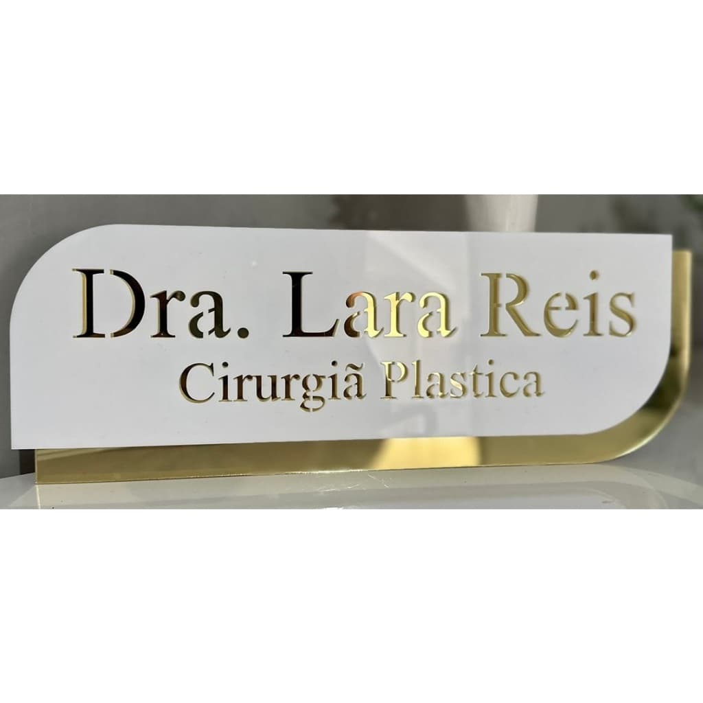 Placa de Identificação para Porta em Acrílico Personalizado