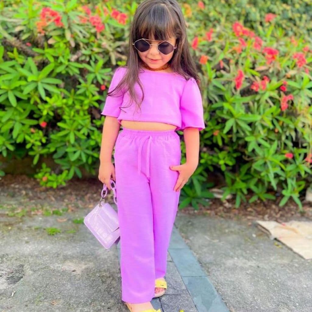 Conjunto Infantil Blogueirinha Wide Leg Menina Infantil e Juvenil Moda Verão
