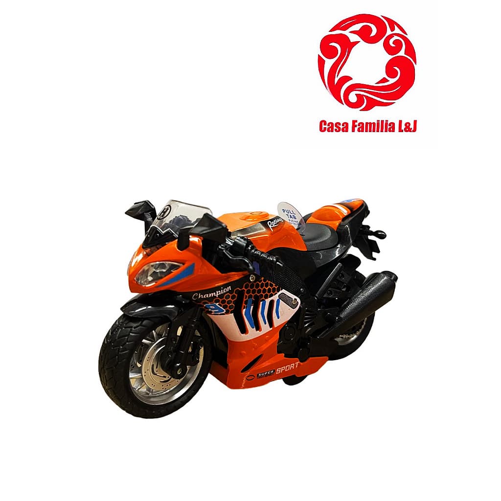 Moto Motocicleta Miniatura de Brinquedo Crianças e Coleccionadores Ferro Efeito Sonoro e Liga Luz Fricção MK-0482