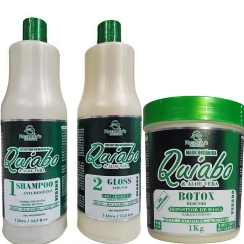 Selagem Orgânica Quiabo e Babosa 1 litro + Btx Redutor Quiabo e Babosa 1KG
