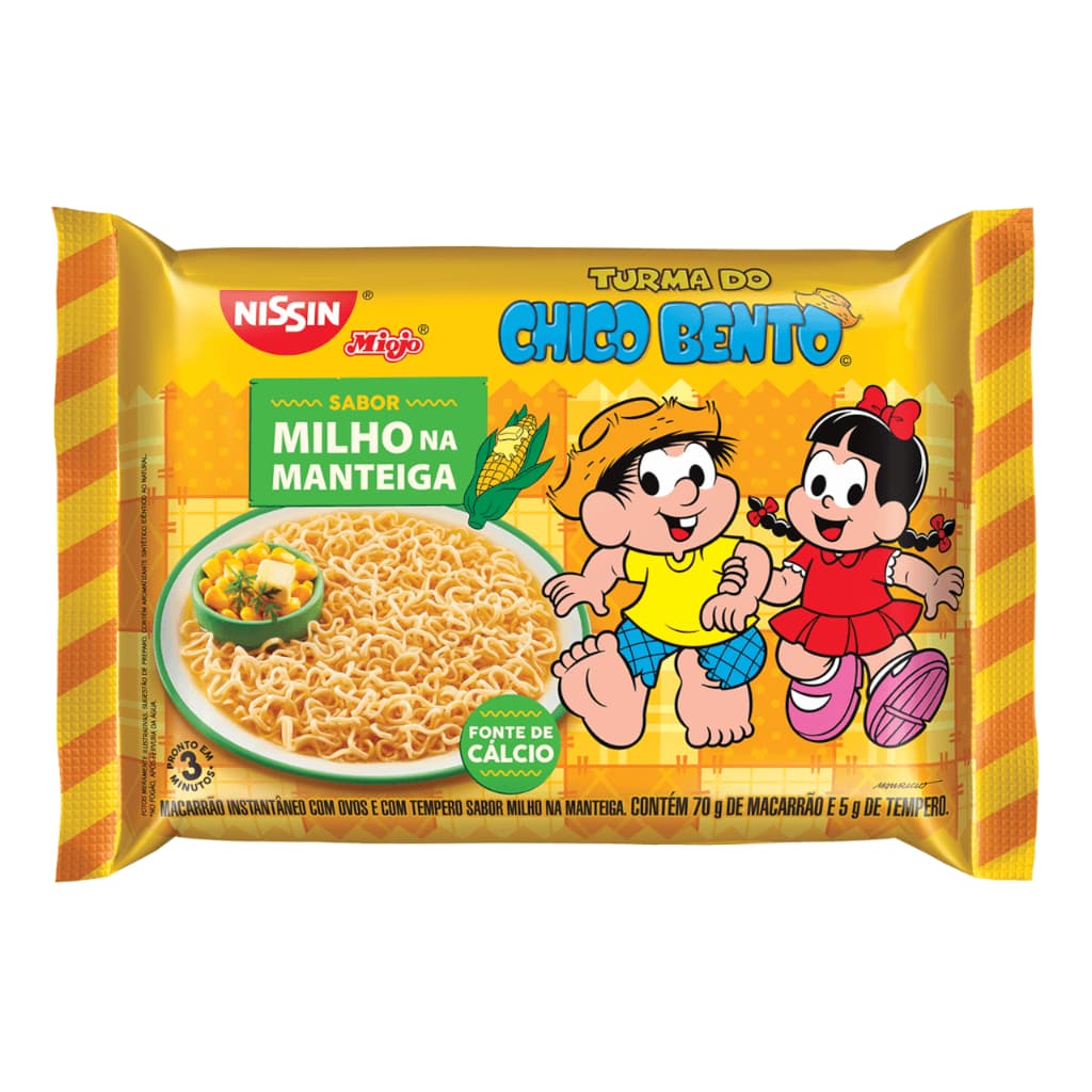 kit 6 nissin lamen miojo milho na manteiga 85g gourmet novidade lanche atacado