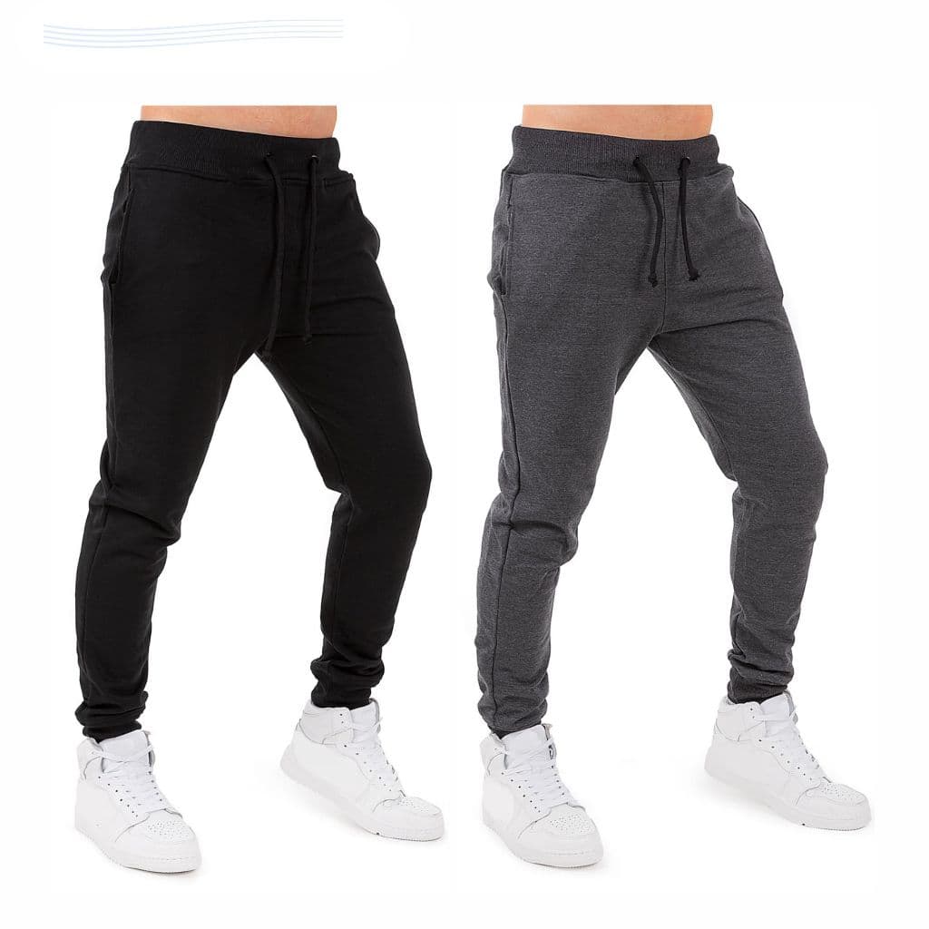Kit 2 Calça Moleton Jogger Masculina Punho Elastico Para o Inverno Academia Quentinha Diferente