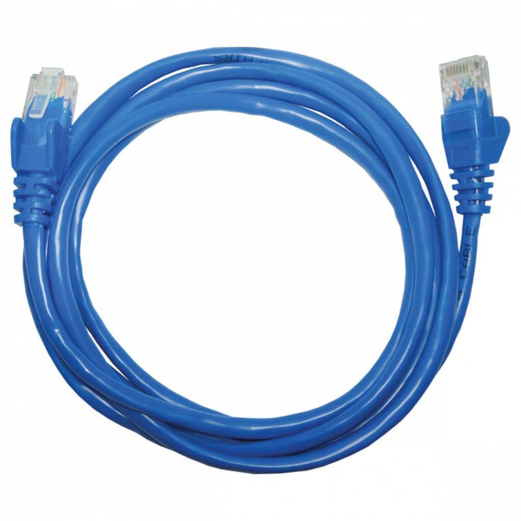 Kit 5 Cabo Patch Cord Internet Seccon Cat6 2,5m Azul
