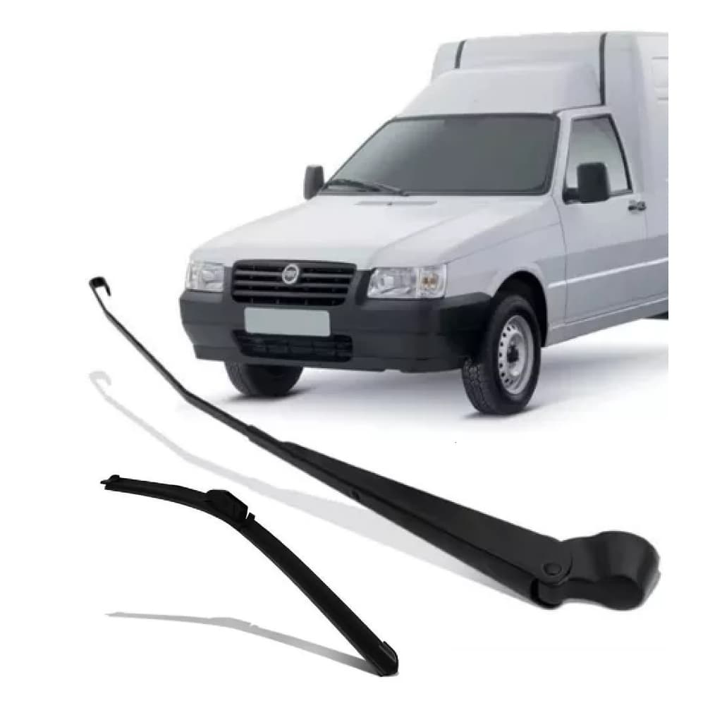 Braço Haste Limpador Dianteiro + Palheta Fiat Uno Fiorino  91 92 93 94 95 96 97 98 99 2000  até 2012