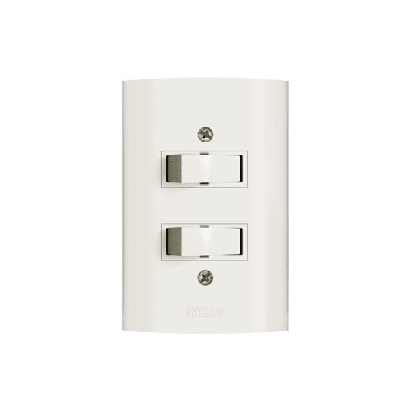 Kit 5 Interruptor Duplo Romazi Dunas Simples 10A 4x2"