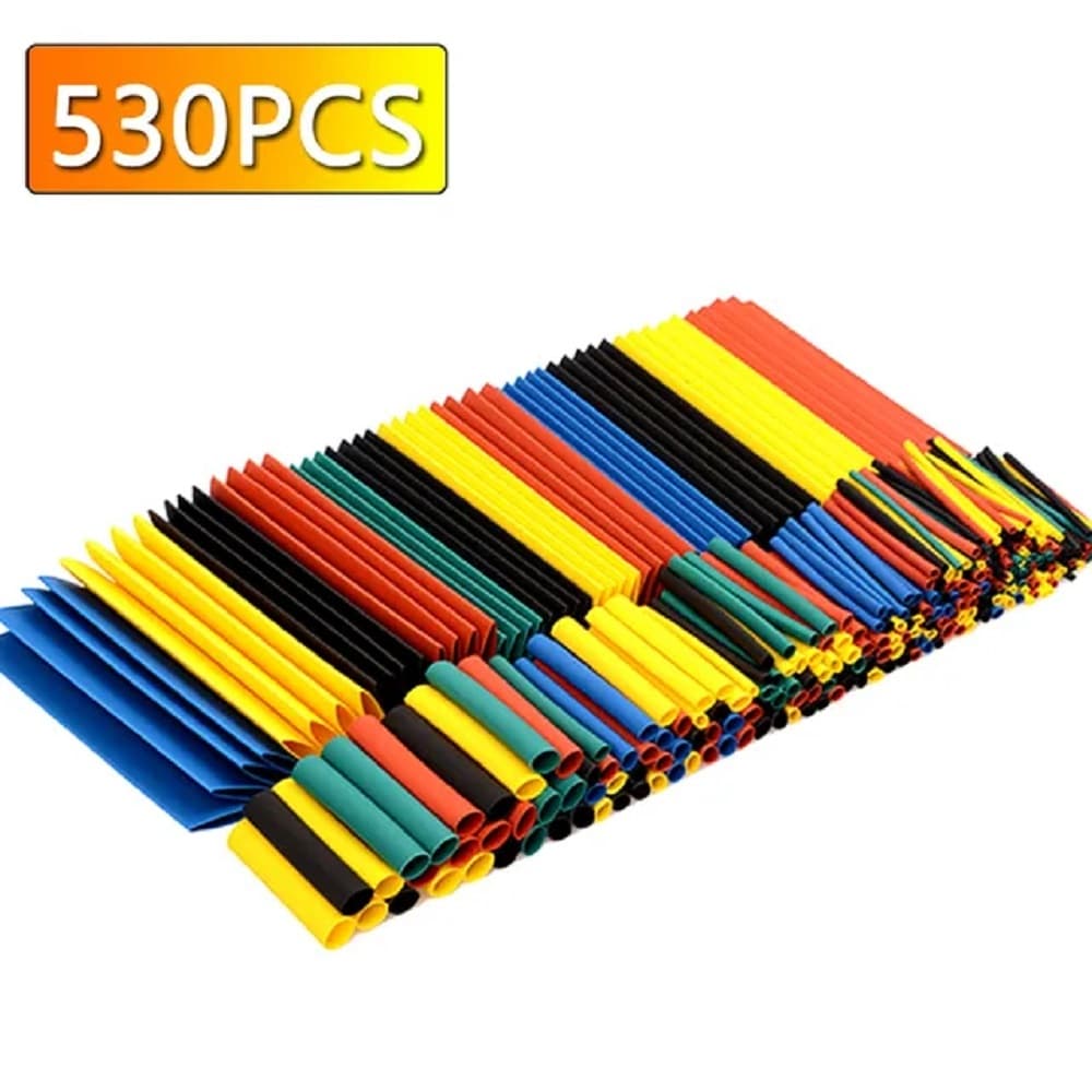 Espaguete tubo Termo Retrátil Colorido Kit Com 530 Peças