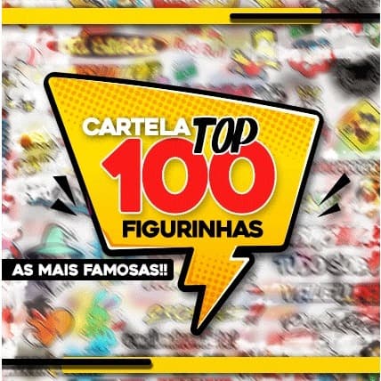 Cartela 100 Adesivos TOP Figurinhas em Vinil - Carro, Moto, Bike, Baú, Notebook