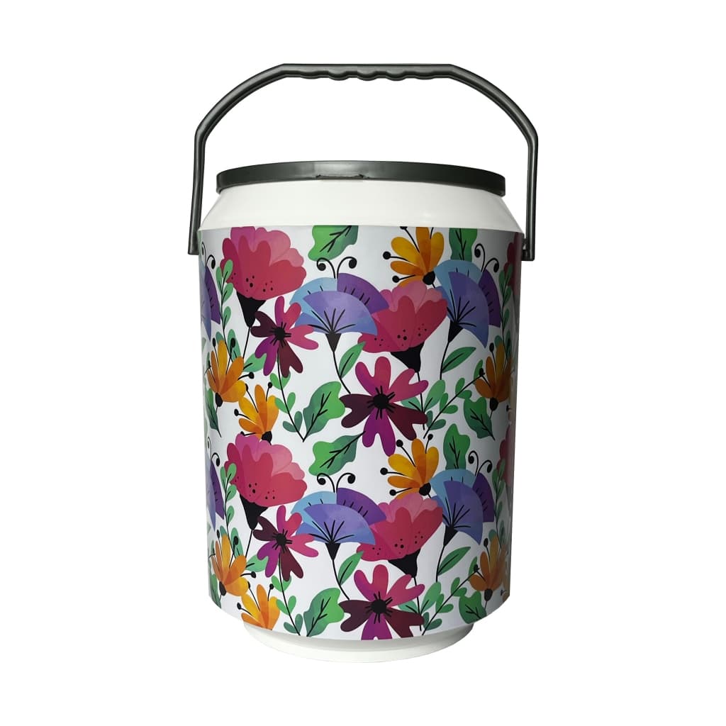 Cooler Térmico Bebidas ou 12 latas / Praia / Camping / Acampamento / Muito Prático / Estampa Flores