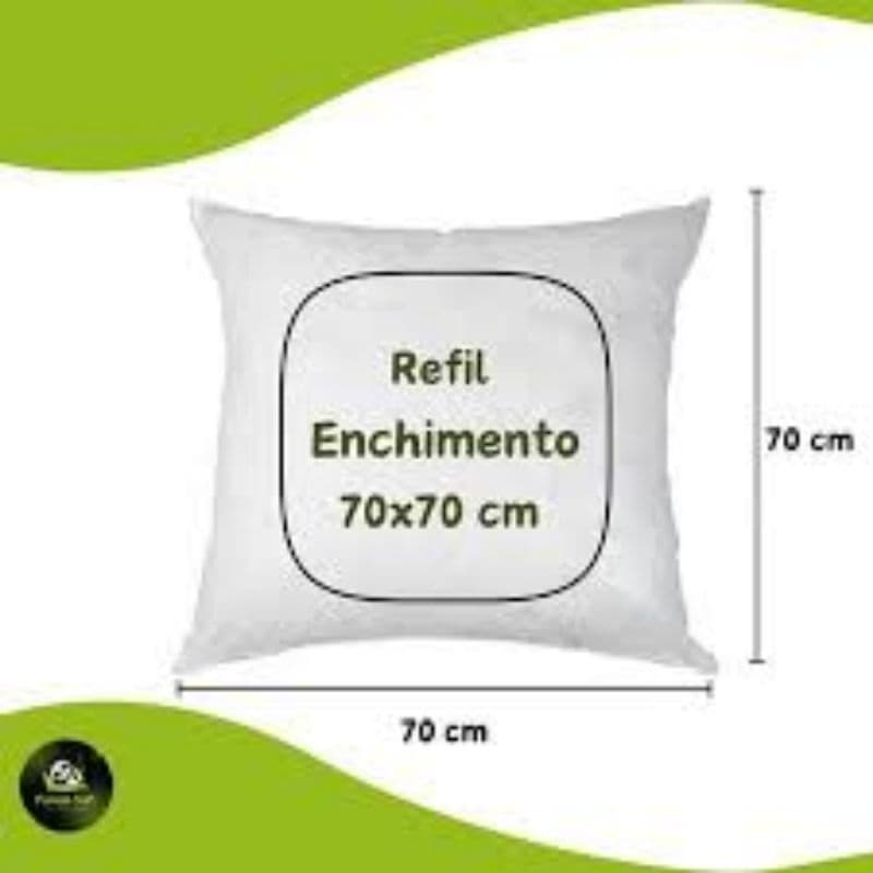 kit  com 4 refil de almofada 70x70 fibra siliconada