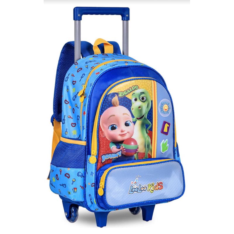 Mochila Looloo Kids - Johny, Zigaloo - Mochila de Costas e Mochila de Rodinhas Escolar Infantil