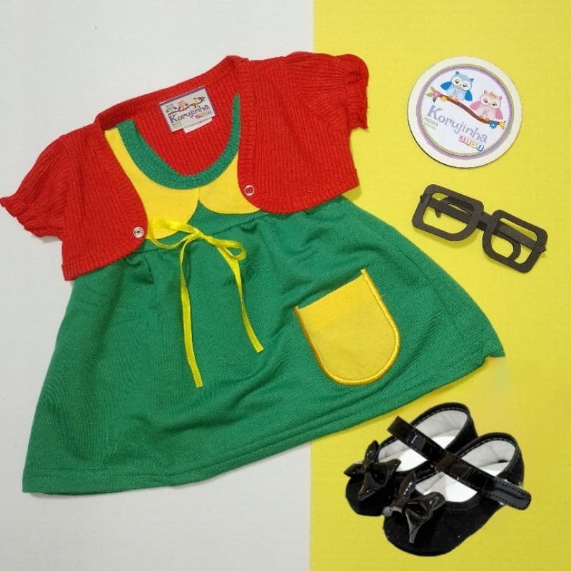Conjunto Fantasia Bebê Chiquinha Ítens Opcionais