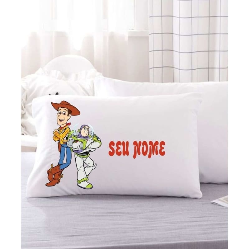 fronha capa de travesseiro personalizado com nome tema tou story