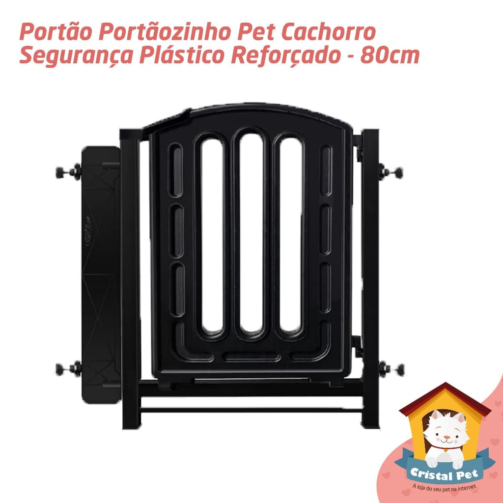Portão Pet Cachorro Segurança Plástico Reforçado -80cm
