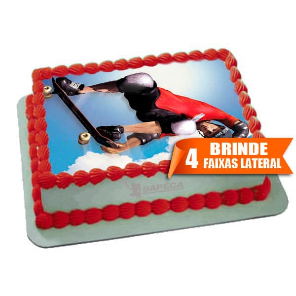 Papel arroz Skate Menino para Bolo de 4kg