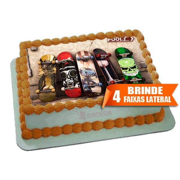 Papel arroz Skate para Bolo de 4kg