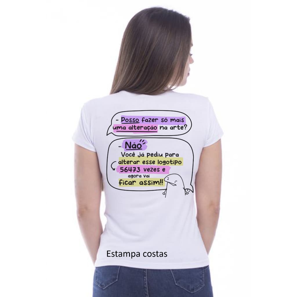 Camisa Camiseta Baby Look Estampa Designer Gráfico, Camiseta Personalizada Designer Gráfico