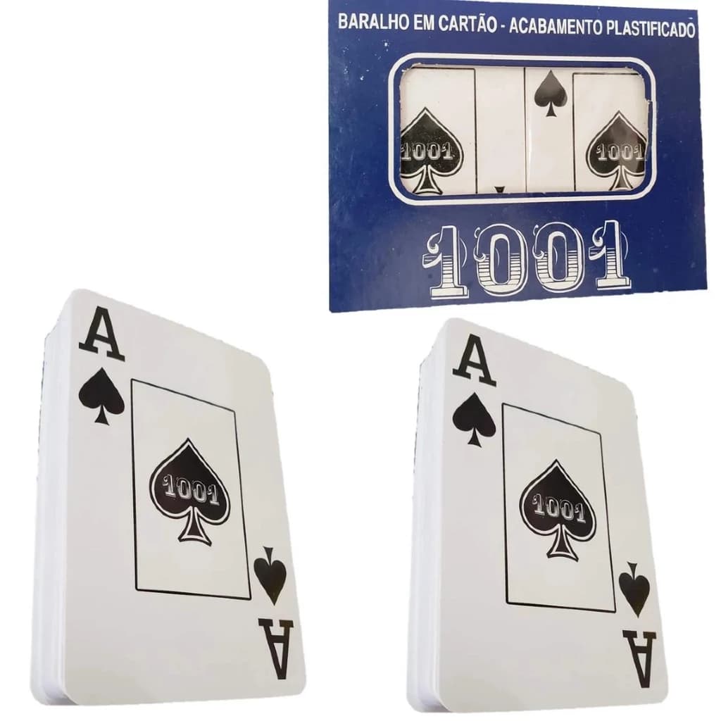 Baralho Copag 1001 Duplo com 2 jogos 54 Cartas de Plástico Baralhos Carta Truco Poker Profissional