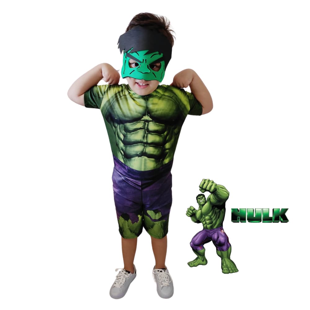 Promoção Fantasia Infantil do Hulk - Curto com Músculos