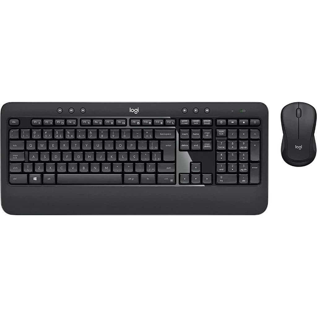 COMBO TECLADO E MOUSE MK540 LOGITECH SEM FIO APOIO PARA AS MÃOS CONEXÃO USB LAYOUT ABNT 2