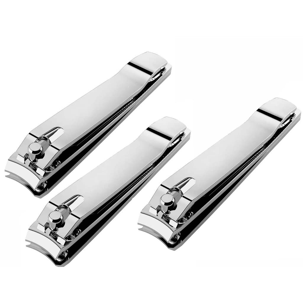Kit Cortador De Unha Grande ou Pequeno de Aço Inox Com Lixa Profissional Corta Bem Para Manicure e Pedicure