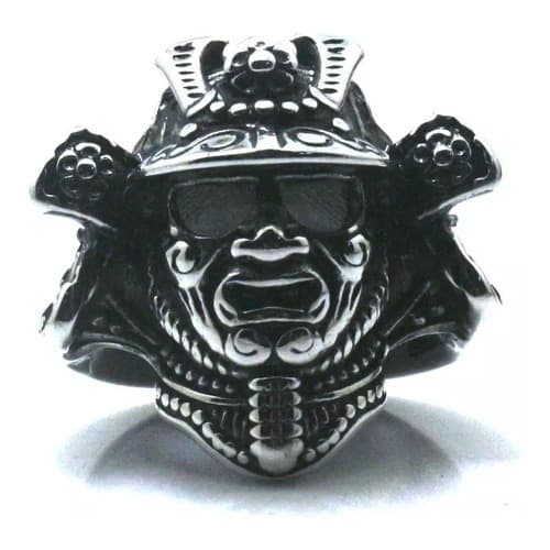 Anel Aço Inox Último Samurai Ronin Guerreiro Máscara Ninja Japão Mc