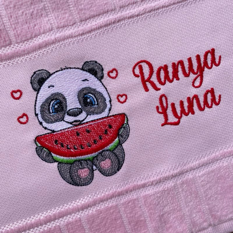 toalha bordada personalizada com nome de bebê de boca toalinha animais