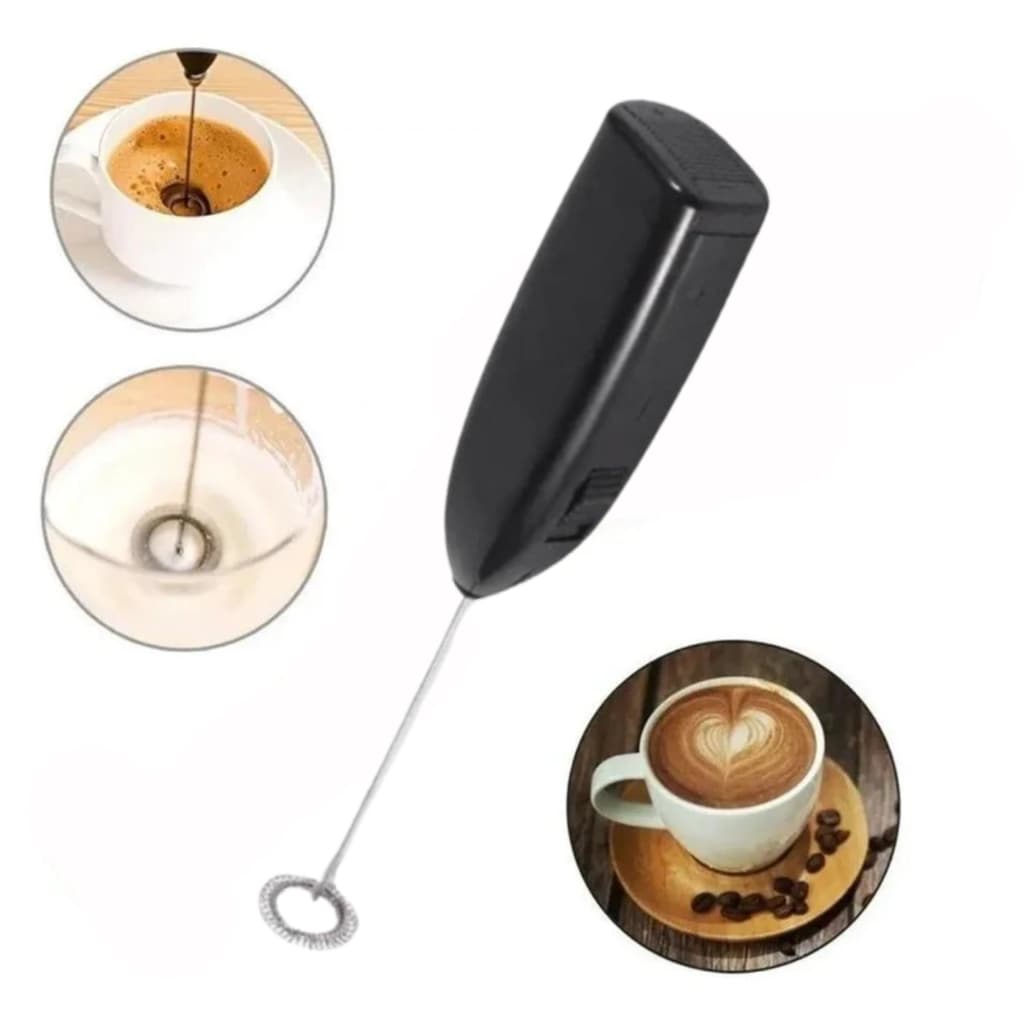 Mini Misturador Batedor Mixer Elétrico para Bebidas Leite Café Clara de Ovos 2 EM 1