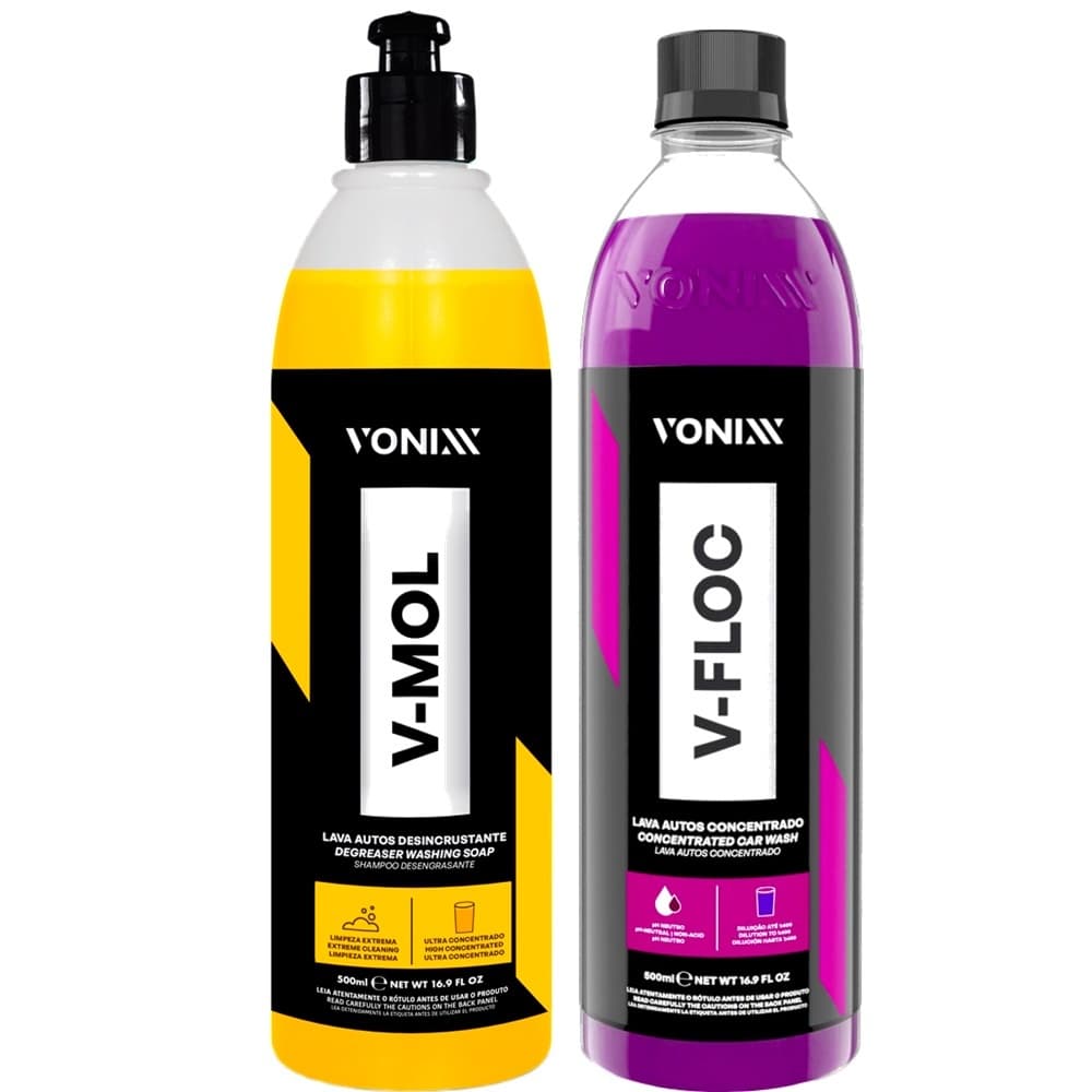 Kit Shampoo Automotivo Sujeira Pesada V-Floc V-Mol Vonixx