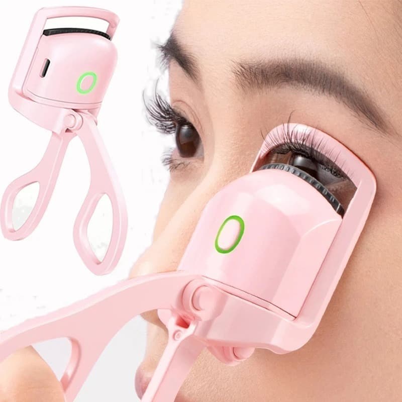 Curvex Curvador  De Cílios Portátil USB Aquecimento Longo Elétrico Rosa ou Branco