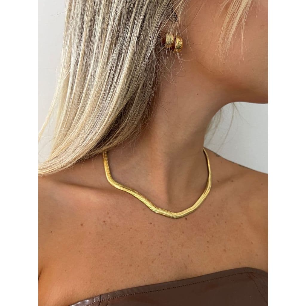 COLAR SALAMANDRA FITA DOURADO ELEGANTE
