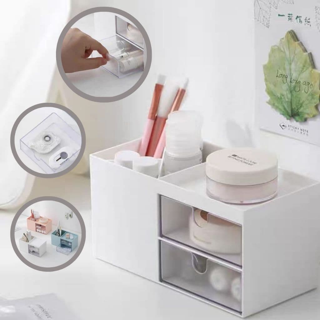 Organizador acrílico multiuso para maquiagens óculos pulseiras objetos com gavetas resistentes