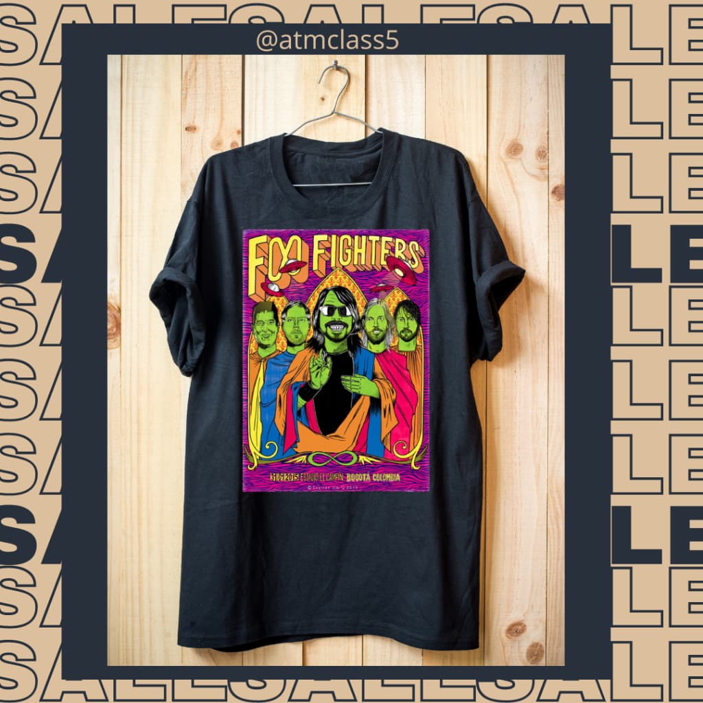 Camisa-Camiseta Banda de Rock Foo fighters 100%Algodão Adulto e Infantil Blusa unissex