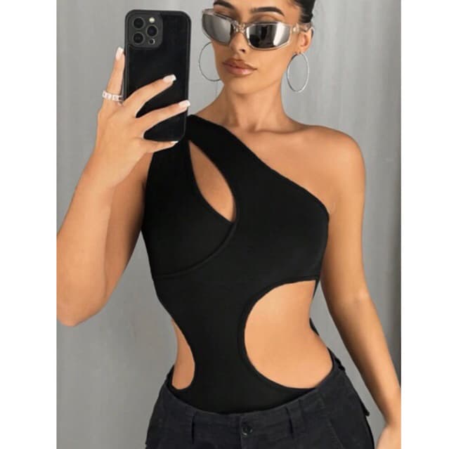 Body Maiô Lanna Recorte forrado Laterais Moda Praia Verão Alfaiataria em Suplex Premium