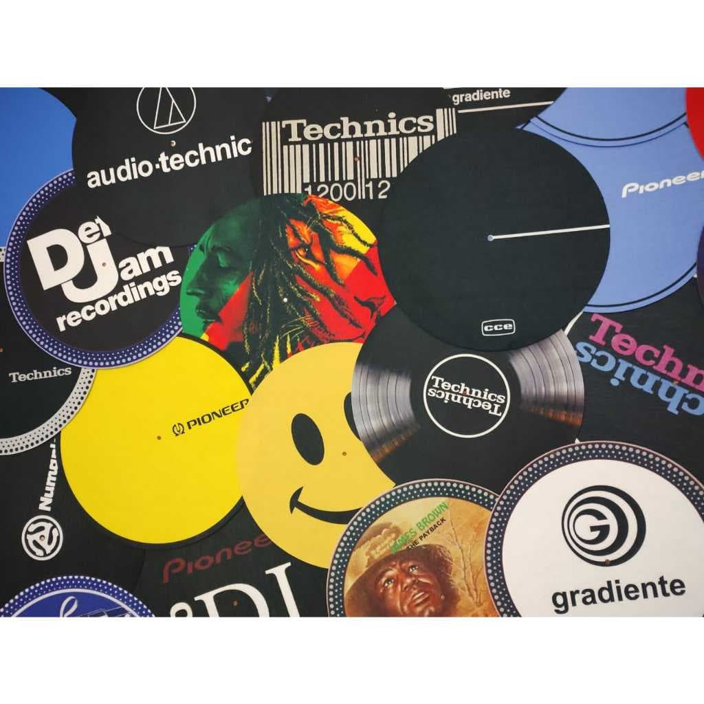 1 PAR DE FELTROS PARA TOCA DISCOS DURINHOS E MACIOS SLIPMAT SACOS TAPETES DJS VINIL n..0454