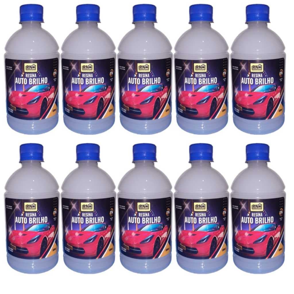Kit 10 Cera De Carnaúba Automotiva Proteção Uv Brilho Intenso 500ml