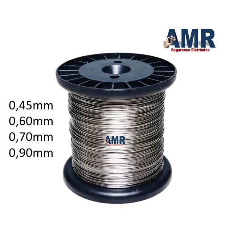 kit: 2 Bobina Fio De Aço Inox Para Cerca Elétrica, Arame Carretel 0,45mm 0,60mm 0,70mm 0,90mm